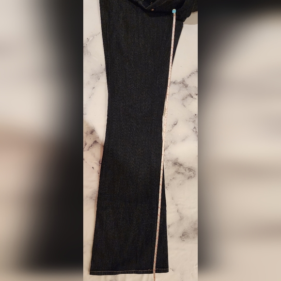 Vintage COH Ingrid Stretch Low Waist Flare Jean Stay Gold Dark Wash Denim Sz 28 - Picture 7 of 16